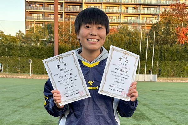 関西学生ラクロス3部リーグ「ベスト10・得点王」受賞